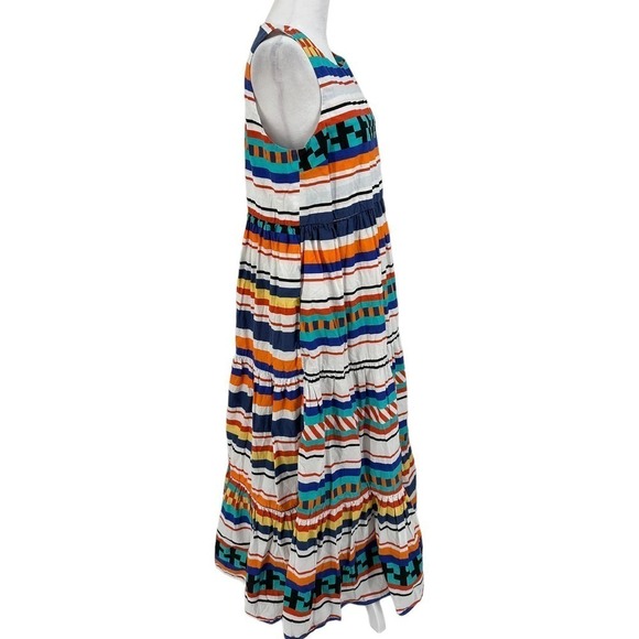 Mark D Sikes M.D.S Striped Multicolor Sleeveless Maxi Dress with pockets Size 6 - Picture 5 of 12